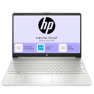 HP 15s, 12th Gen Intel Core i3-1215U (8GB DDR4, 512GB SSD) Anti-Glare, 15.6"/39.6cm,FHD, Win 11, MS Office 21, Silver, 1.69kg, fy5006tu/fd0751tu/fd0752tu, UHD Graphics, HD Camera, Dual Speakers Laptop