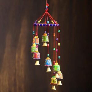 eCraftIndia Multicolour Handcrafted Decorative Window Door Wall Hanging Bells