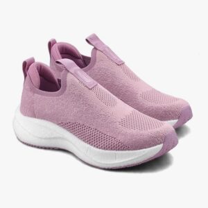 ASIAN HypercushionWalk-W-01 Women’s Ortho Walking Shoes | Stylish Slip-On Knit Shoes with E-TPU Energy Return Sole, Ortho Relief Memory Foam, Arch Support & Traction Grip for Smooth Daily Walking