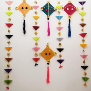 CANVASS Colorful Woolen Kite Hanging Latkan toran