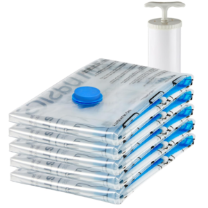 Amazon basics Vacuum Compression Storage Bags with Hand Pump - Medium, 5-Pack