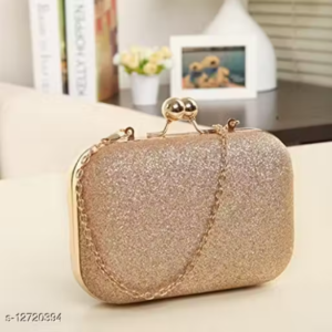 Trendy Women's Golden Resin Clutch