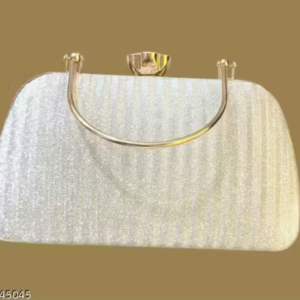 FTS Elegant Silver Glitter clutch bag for women