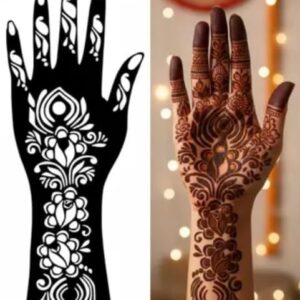 Rosh Fashion Premium Jaipuri Floral Mehndi Back Hand Heena Sticker for Festivals (Bridal, Floral)