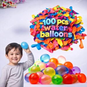 GRAPHENE Non-Toxic Vibrant Latex Colorful Holi Water Balloons Rubber 100Pcs Multicolor pack for a Joyful Celebration Safe Eco-Friendly Rang Barse (Pack of 1)