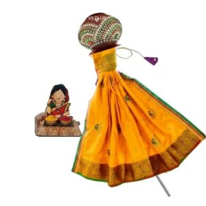 Gudhi Vastra for Gudhi Padwa Festival Paithani | Traditional Maharashtrian Gudi Cover Saree Cloth for GudiPadva | Readymade Ugadi & GudhiPadawa Decoration Pooja Décor & haldi kumkum