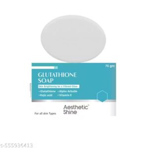 Aesthetic Shine Skin Lightening & Brightening Soap with Kojic Acid Glutathione for all skin type (Pack of 1 )
