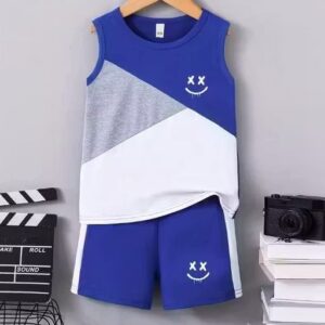 Boys sleeveless t shirts shorts set combo pack of 1