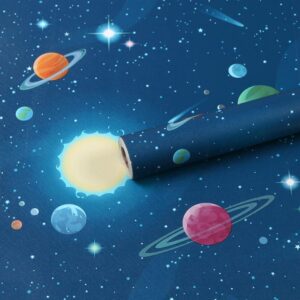 ANNACREATIONS Self Adhesive Removable Peel and Stick Wallpaper 45 x 305 cm (Blue Galaxy)
