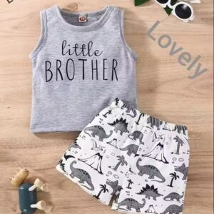 Kids boys & girls summer clothing set little brother