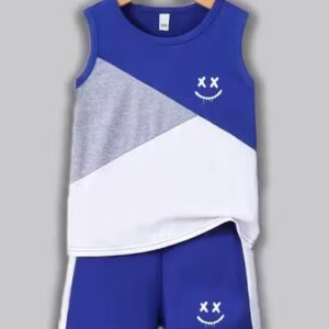 Boys sleeveless t shirts shorts set combo pack of 1