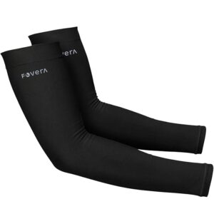 FOVERA UV Sun Protection Arm Sleeves for Men & Women – UPF 50+ Cooling Hand Cover for Biking, Cricket, Driving & Cycling – Seamless Compression Tattoo Cover & Tan Protection Guard