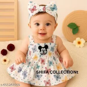 RUBINA DRESSES,NEW BORN BABY DRESS WITH FREE SHOULDER BAG AND HEAD BAND