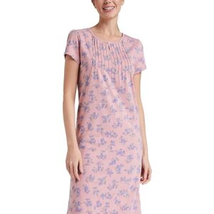 Amazon Brand - Symbol Women's Cotton Calf Length Regular Fit Nighty | Night Dress (Available in Plus Sizes)