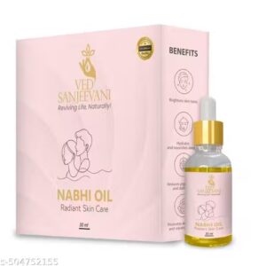 Ved Sanjeevani Radiant Skin Care Nabhi Oil 30ml | Ayurvedic Navel Oil for Glowing Skin, Dark Spots & Pigmentation | Natural Belly Button Oil for Skin Nourishment
