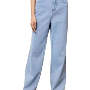 KOTTY Women's Straight Fit High-Rise Stretchable Jeans