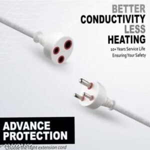 3 Meter Extension Cord | 3 Pin Powere Extension Cable | 6 Amp Long Wire Electric Extension