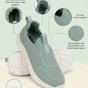 ATHCO Womens Wonder Running Shoes for Woman with Soft Flexible Memory Foam Women's Shoes for Walking Gym Training,Casual, Sports, Lightweight Lace up Athletics Slipon Running Shoes for Ladies & Girls