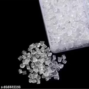 Flat Clear 4mm White Color Clutch Earrings Back Stoppers push Findings Rubber Backing Studs Earring Plugs Stoppers For Earrings Pack Of 200 Pcs Quality Assurance The wide silicone disc (pad) helps distribute the weight of heavy earrings