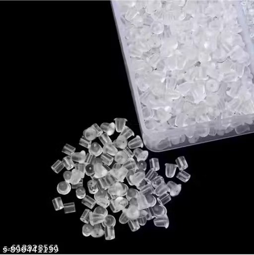 Flat Clear 4mm White Color Clutch Earrings Back Stoppers push Findings Rubber Backing Studs Earring Plugs Stoppers For Earrings Pack Of 200 Pcs Quality Assurance The wide silicone disc (pad) helps distribute the weight of heavy earrings