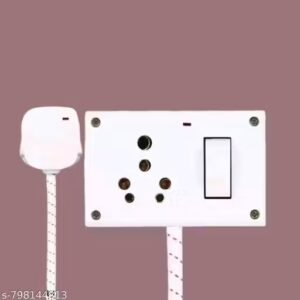 Mini Compact Size Electric Board Extension Cord For Home Use 2 Yard Lead 1.9 Meter Electric Board Extension Cord With Heavy-Duty Plug Strip Multi-Plug 1-5 PIN Socket 1 Switch 2 Yard Lead Copper | Extension Board Computer Shop Office
