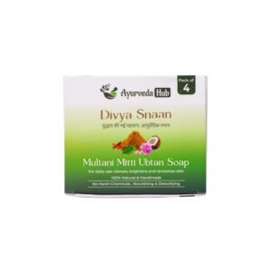 Divya Snaan Multani Mitti Ubtan Soap (100 g Pack of 4) | Chemical Free | Handmade Ubtan Soap with Turmeric & Neem | Deep Cleansing & Brightening Bar for Men & Women | Natural Detox Bar